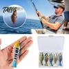 7-Section Fishing Lure 5Pcs 10CM/16G Multi-Jointed with Hooks Realistic Sinking Multi-section Bait Swimbait Bionic Hard Artificial Freshwater