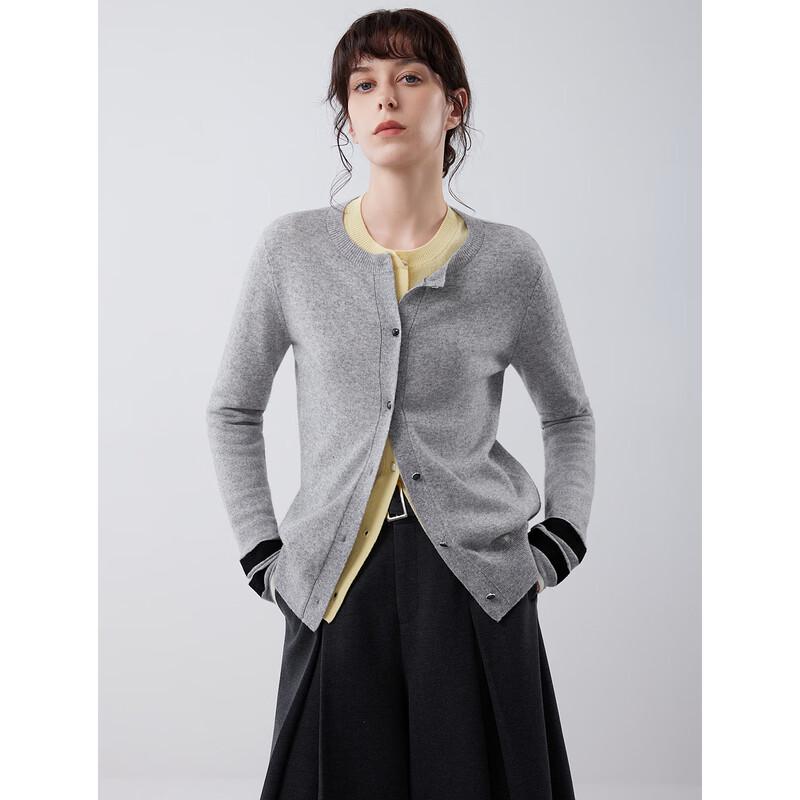 ELLE Cashmere Blend Wool Knit Cardigan