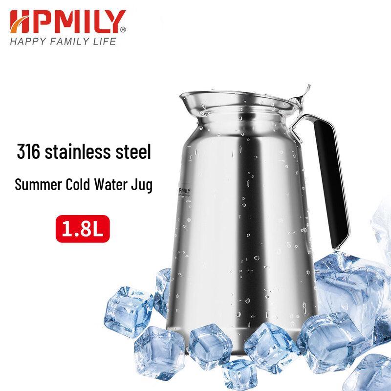 

HPMILY 316 Stainless Steel Cold Water Pitcher 1.8L