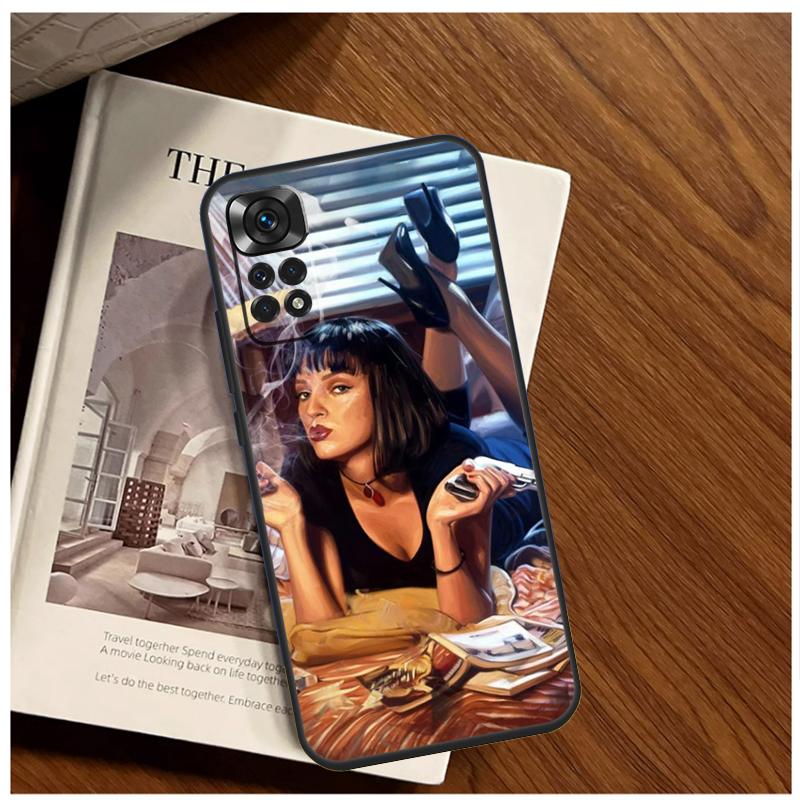 Mia Pulp Fiction Case For Xiaomi Redmi Note 13 Pro 8 9 10 11 12 Pro 12S 11S 10S Redmi 12 10C 12C 13C Coque