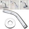 Bathroom Rainfall Shower Head Silver Chrome Water Saving Extension Shower Arm Bathroom Accessories Faucet Replacement