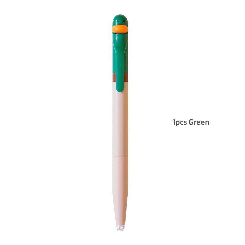 1/4pz Penne Anatra Puleggia Piccola Punta Dito Pattinaggio a Rotelle Penna a Sfera 0,5 mm Inchiostro Gel Colore Nero per Scrittura Ufficio Scuola A7767