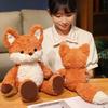 35cm/50cm Cute Fluffy Fox Plush Toy Soft Cartoon Orange Foxes Stuffed Doll Appease Birthday Gift