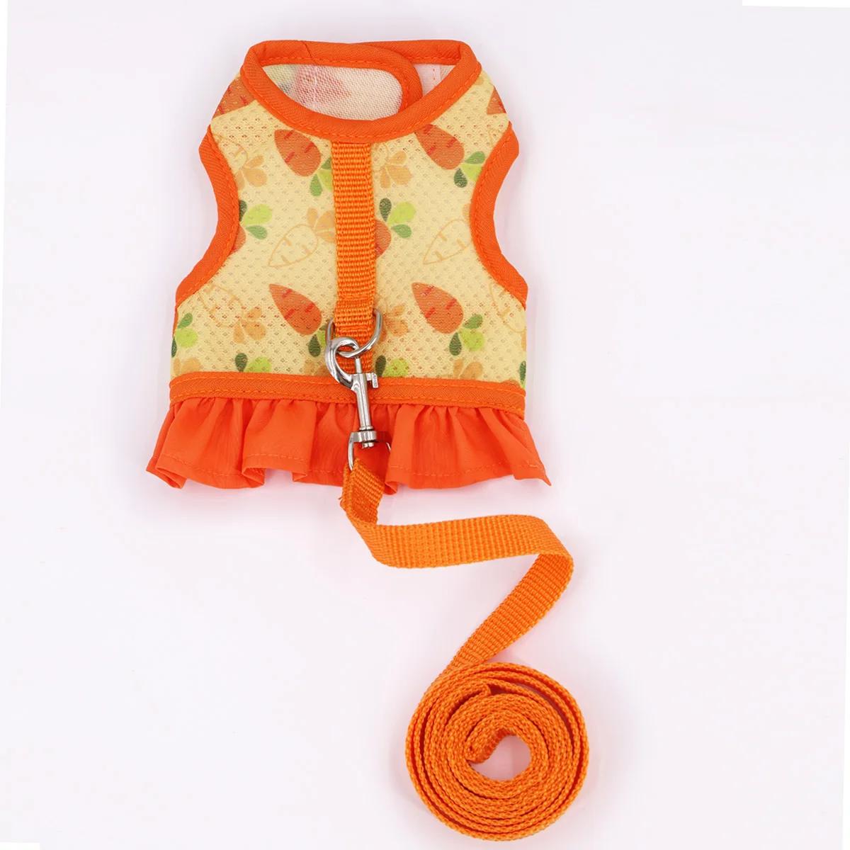 

Универсальный набор шлейки для кролика с милым принтом редиса, поводок для выгула на улице S