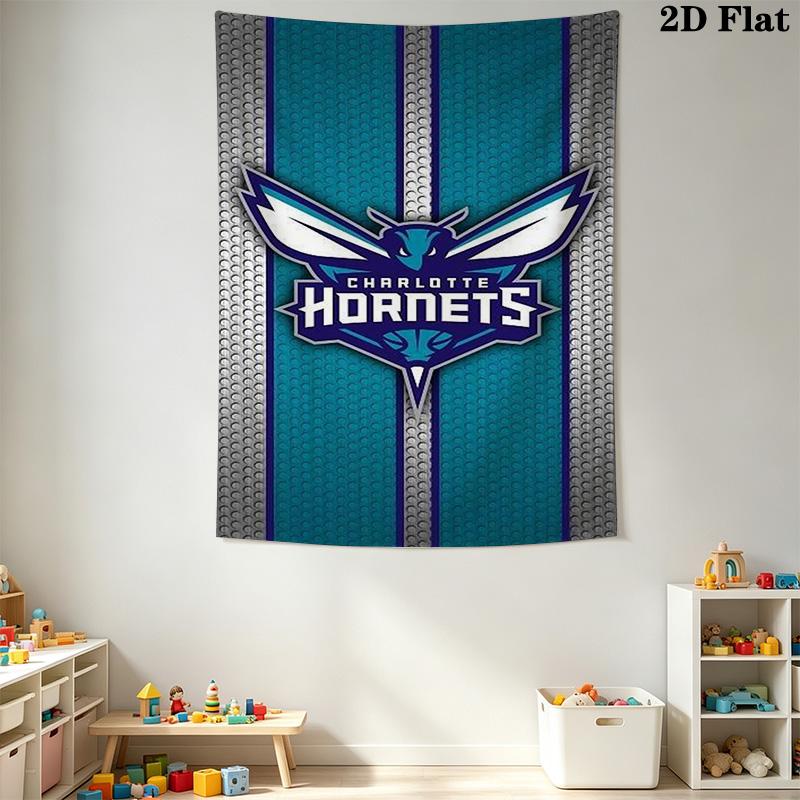 Charlotte Hornets Logo Print Bedding 1 Duvet Cover 2 Pillowcase Without Core Duvet Cover And Pillowcase Christmas Birthday Gift Bedding Set