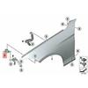 BMW 3 Series F30 Fender Bracket Accessories (Part Nos. 41358066937, 41358066938)