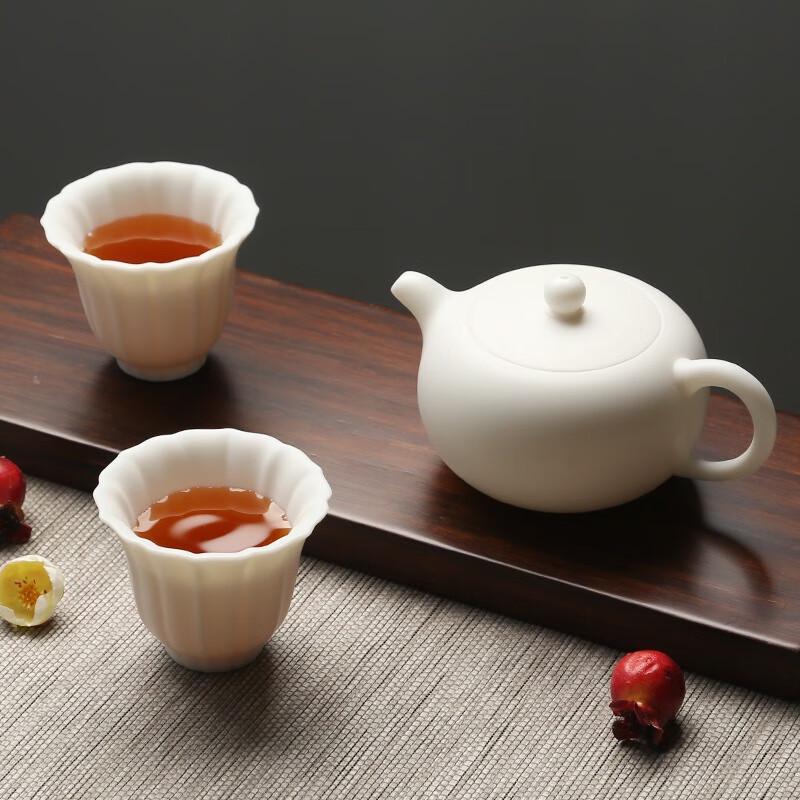 Dehua Mutton-fat Jade White Ceramic Teapot
