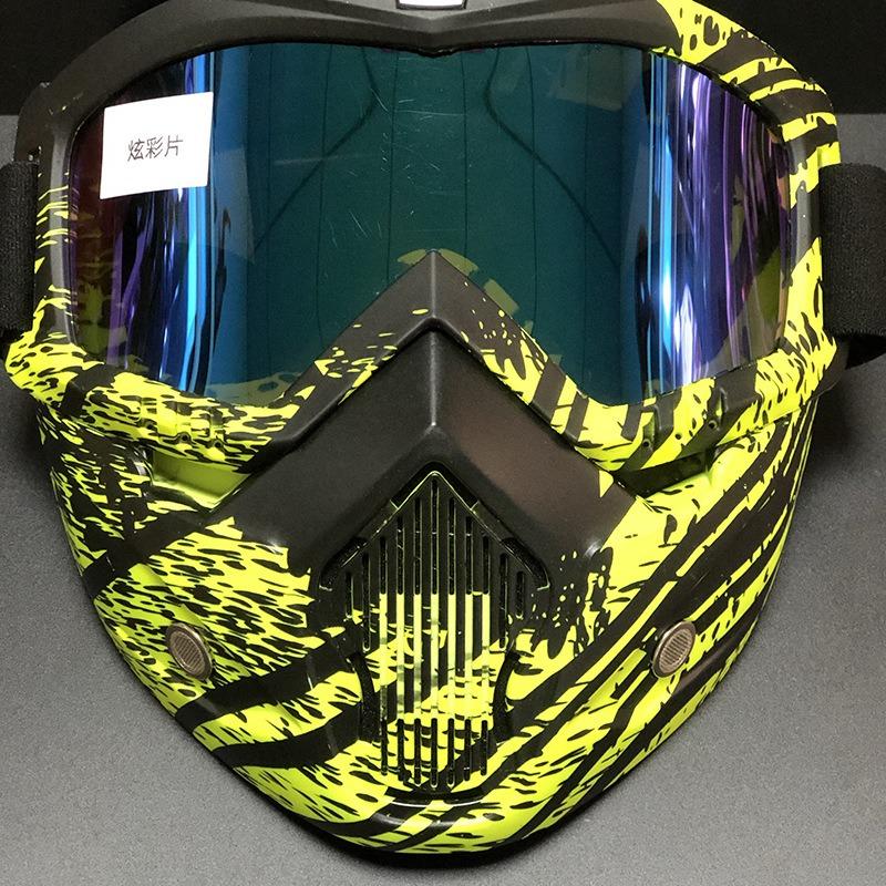 Fahrradmaske Maske Halloween Totenkopfmaske Abnehmbar Winddicht Sand Helm