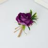 6Pcs Wrist Rose Corsages for Wedding Ceremony Anniversary Proms Party, Rose Boutonniere for Bride and Proms Party Suits