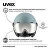 Uvex Visor Glasses Size Wanted Visor Cm Ski/Snowboard Helmet, Compatible, Dial-Type Adjustment, / 58-61
