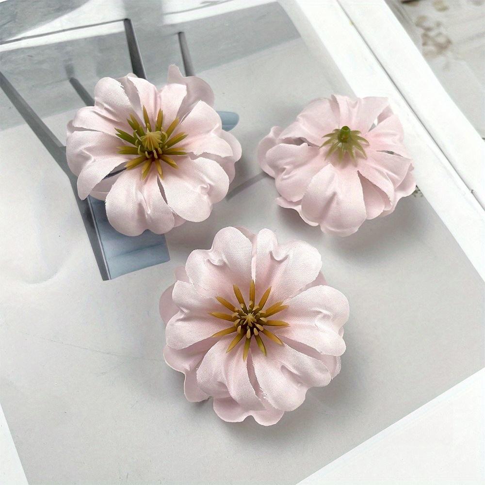 10Pcs Artificial Flower With Core Curling DIY Rose Head