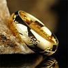Stainless Steel Laser Engraving Exquisite Couples Wedding Rings, Men and Women Movie Jewelry Gifts