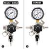 Beer Secondary Regulator,Commercial Brewing Co2 Regulator for Independent Control & Setting Specific Pressure for Different Beer