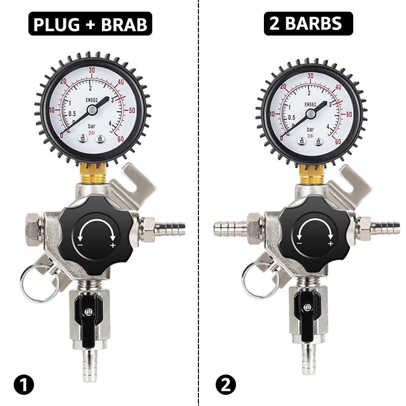 Beer Secondary Regulator,Commercial Brewing Co2 Regulator for Independent Control & Setting Specific Pressure for Different Beer