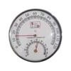 Exclusive Metal Thermohygrometer with Stand: Household Thermometer & Hygrometer for Sauna Room