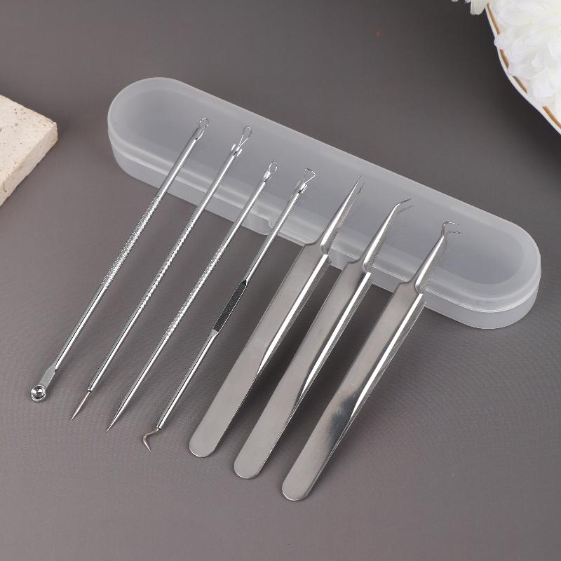 

5/7/8Pcs Ultra-Fine Cell Pimples Blackhead Clip Tweezers Beauty Face Health Salon Special Blackhead Remover Acne Needle Tool