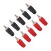5 Pairs Speaker Banana Plugs Gold Plated Closed Screw Type Plug for Speaker Wire Home Theater Wall Plates