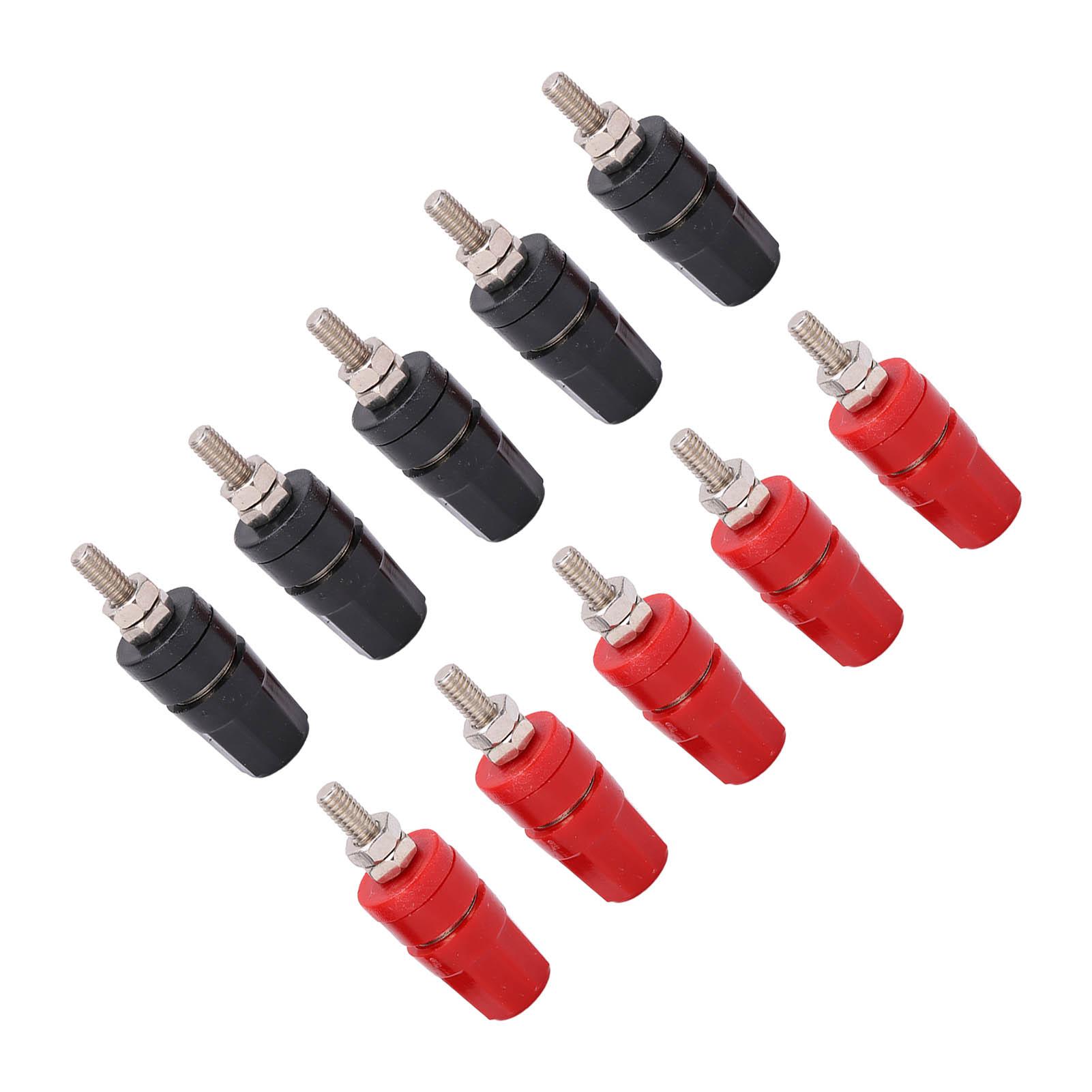 

5 пар банановых разъемов для динамиков, позолоченные, закрытого винтового типа, для акустического провода, настенные панели для домашнего кинотеатра