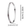 European & American Titanium Steel Hollow Electroplated Bangle with Diamonds - Versatile Stainless Steel Women's Fashion Jewelry