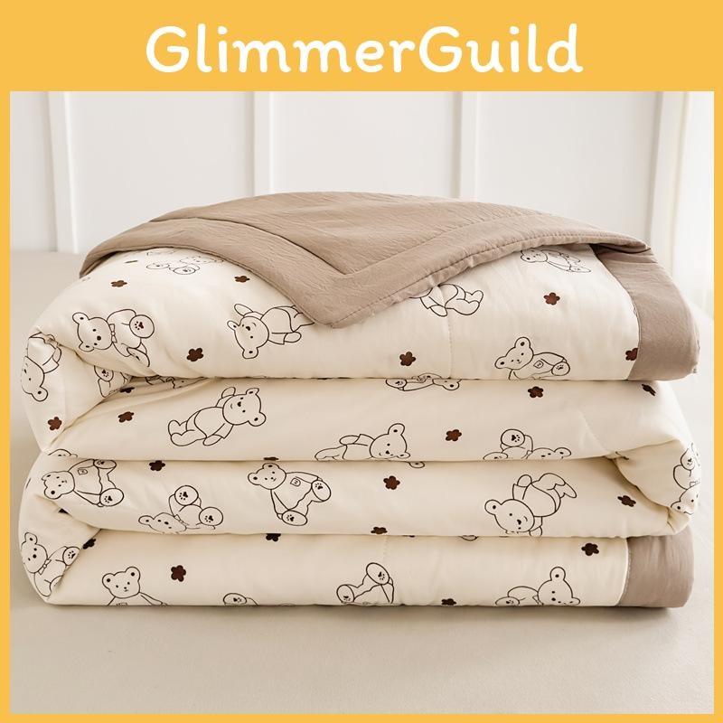 Bear Dog Capybara Flower Animal Print Summer Air Conditioner Quilt Home Use