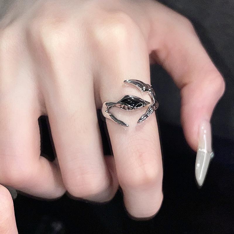 Original Design Nische High Sense Französischer Kalter Wind Persönlichkeit Emaille Offener Ring Zeigefingerring Damen