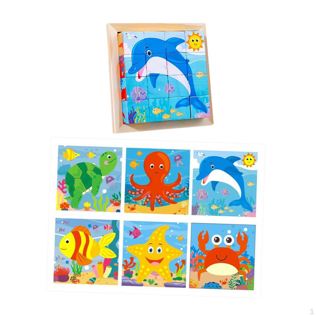 Montessori Wooden Puzzle Travel Toy Early Development Fine Motor Skills Gifts for Girls, Boys Kids