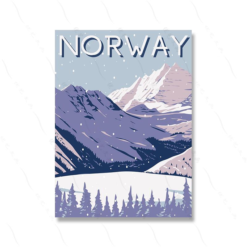 Japan Abstract Landscape Himeji Castle Tokyo Travel Art Canvas Painting Norway Famous Attractions Poster Print Room Home Decor