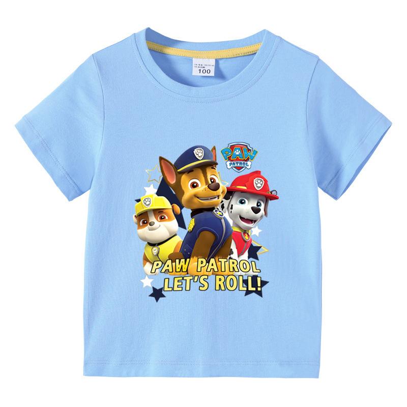 

Футболка MINISO Paw Patrol 2025 года, детская одежда из хлопка для детей от 4 до 134 лет, футболка с рисунком для мальчиков, новые летние детские топы с круглым вырезом для девочек, футболка с коротким рукавом 110