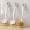 Kitchen Brush - Long-handled Household Tool for Cleaning Cookware - Plastic Cleaning Brush for Kitchen Countertops - Dishwashing Brush