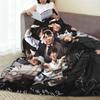 Soft Warm BlanketKids Decorative Kpop Ateez Band Throw Blanket  Flannel Bedspread For Living Room Funny Sofa Bed Cover