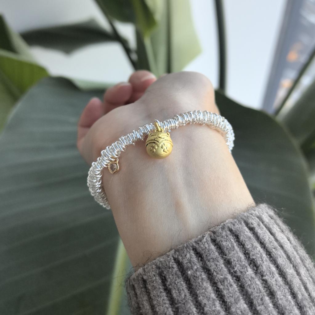 925 Silver Bracelet Bangle Simple Green Leaf Elegant Nature For Woman Girl Fashion Jewelry Gift Dropship