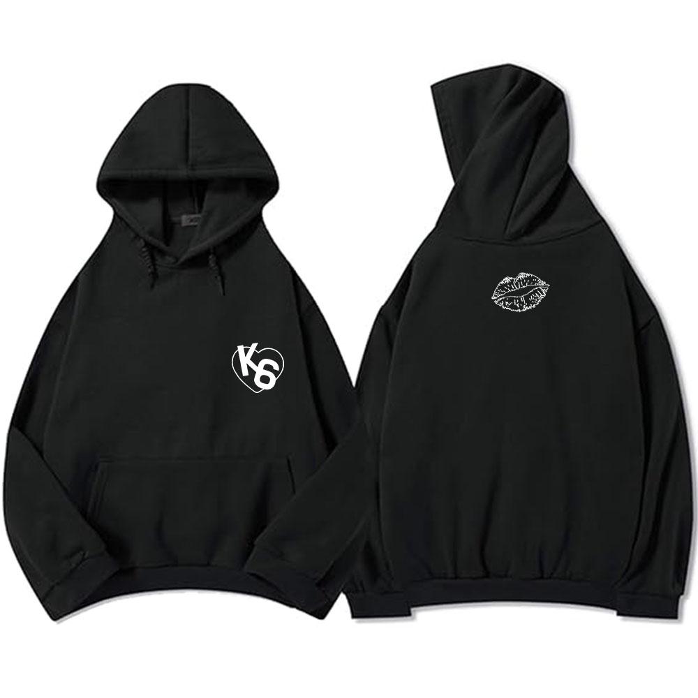 K6 Kiss 6 K CAMP Hoodies Unisex Streetwear Long Sleeve Casual Winter Hooded Sweatshirts Graphic Printed Clothing Men Women Hoody