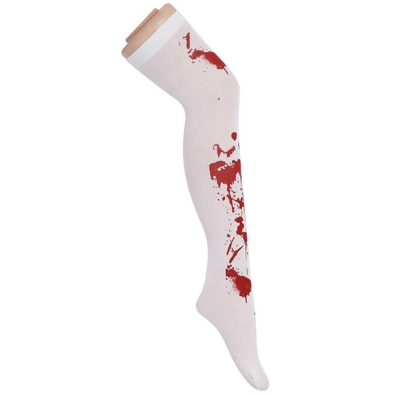 Halloweenkostyme for kvinner Fest Maskeradeklær Blodige sokker Sykepleierstrømper Blodig Zombieblod Halloween Cosplay-sokker