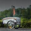 Carrello Portapacchi per Bicicletta, Capacità di Carico 100 libbre, Carrello Robusto per Bicicletta, Pieghevole per Conservazione Compatta con Gancio Universale, Copertura Impermeabile, Ruote da 16 pollici,