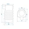 Traction Hook Rubber Sleeve Black Suitable For Knott Avonride KFG35 Ifor Williams 3500kg Coupling Hitch Bellows P00873
