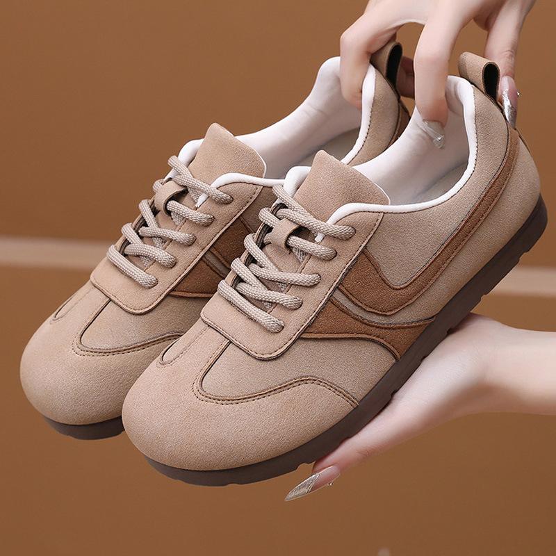 Shoes women's spring and autumn new German training shoes casual board shoes round head versatile sports shoes flat comfortable women's single shoes