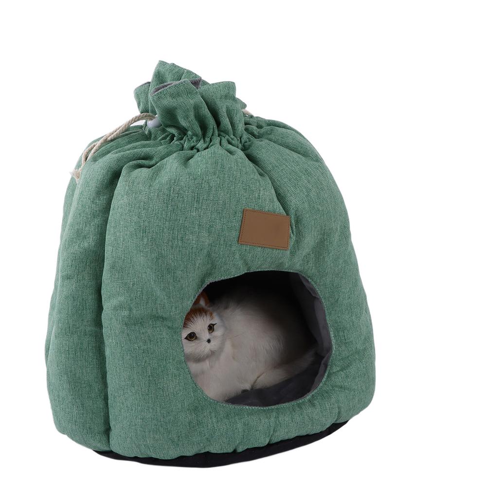 Cat Sleeping Bag 4 Seasons General Winter Warm Enclosed Comfortable Cat Bed with Drawstring