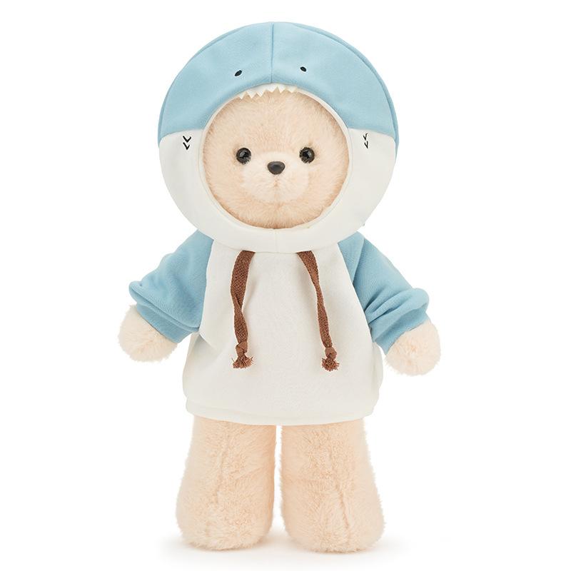 New High Quality Animal Cosplay Bear Plush Doll Pillow Dinosaur Shark Turn White Brown Bear Plush Toy for Boys Girls Comfort Toy