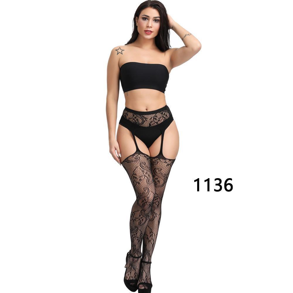 Large Size Dame Svarte Strømper Åpent Skritt Strømpebukse Plus Size Strømpe Sexy Hvit Tights Dameundertøy 6xl