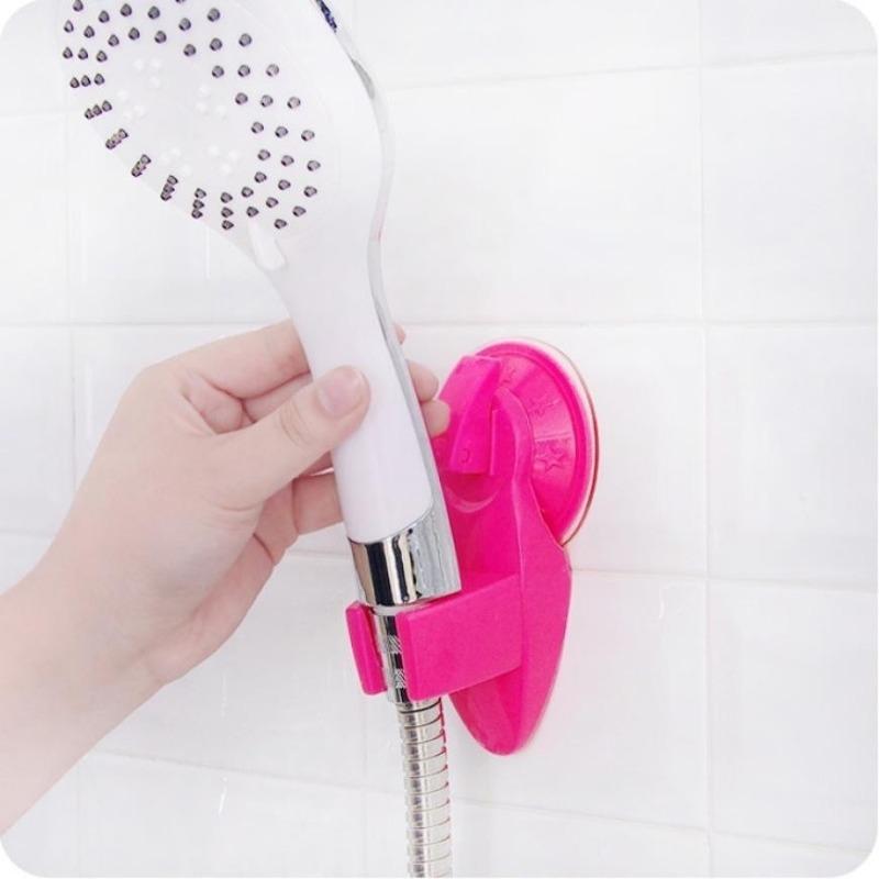 2PCS Multifunctional Strong Sucker-in Rain Shower Support Base Showerheads Holder Wall Mounted Household Storage Rack