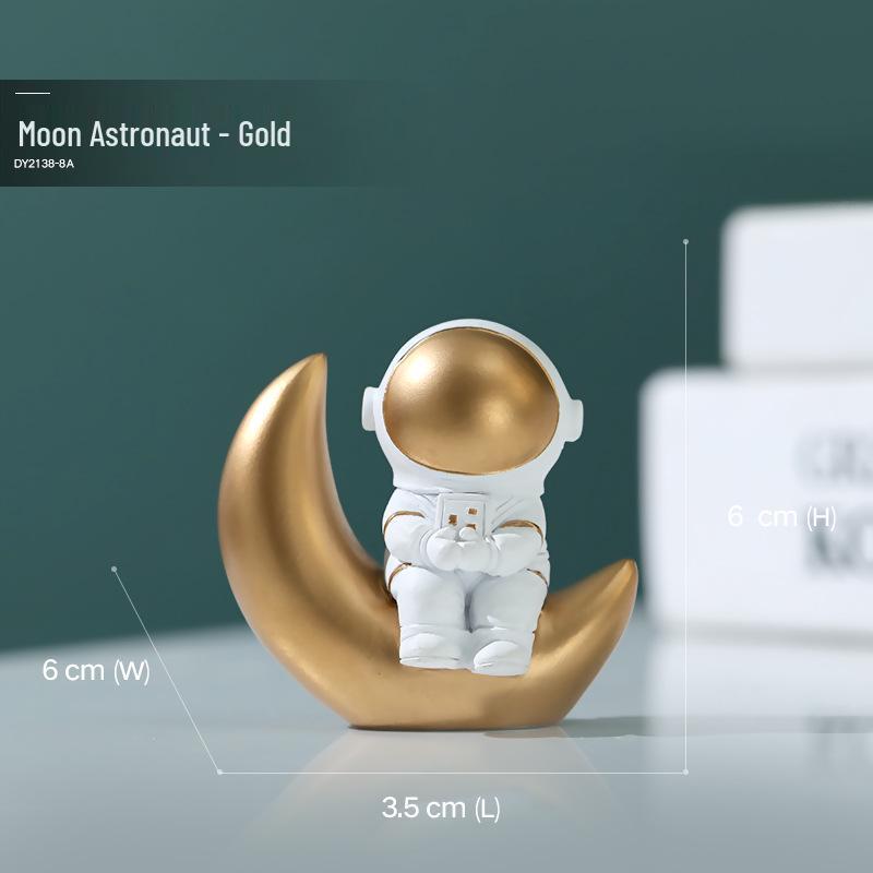 Astronaut Phone Holder, Pen Holder, and Tissue Box for Living Room Resin Ornaments.