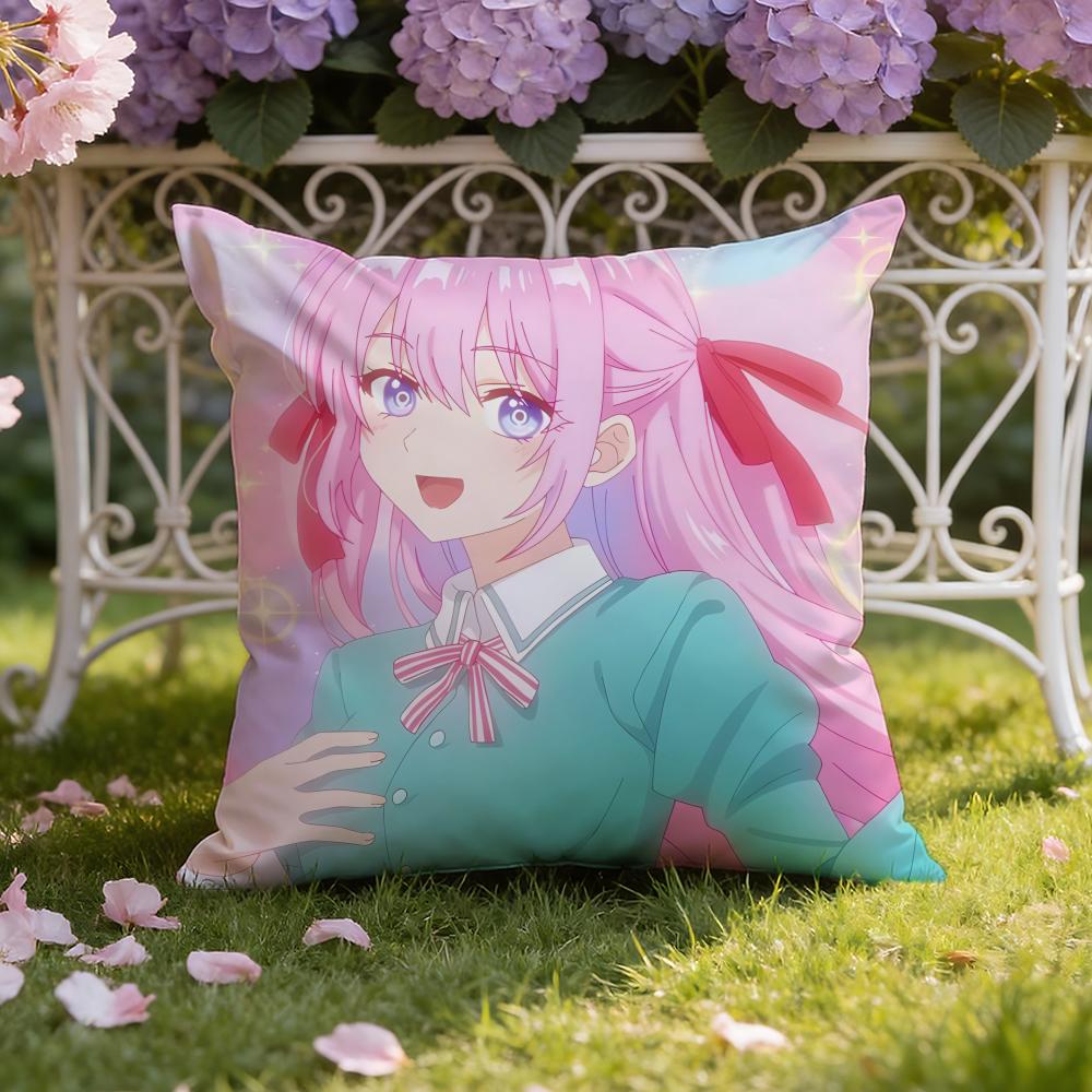 Anime S-Shikimori's Not Just a Cutie Cushion Cover Home & Car Dual-Scene Pillow Cover: Reversible for Premium Comfort