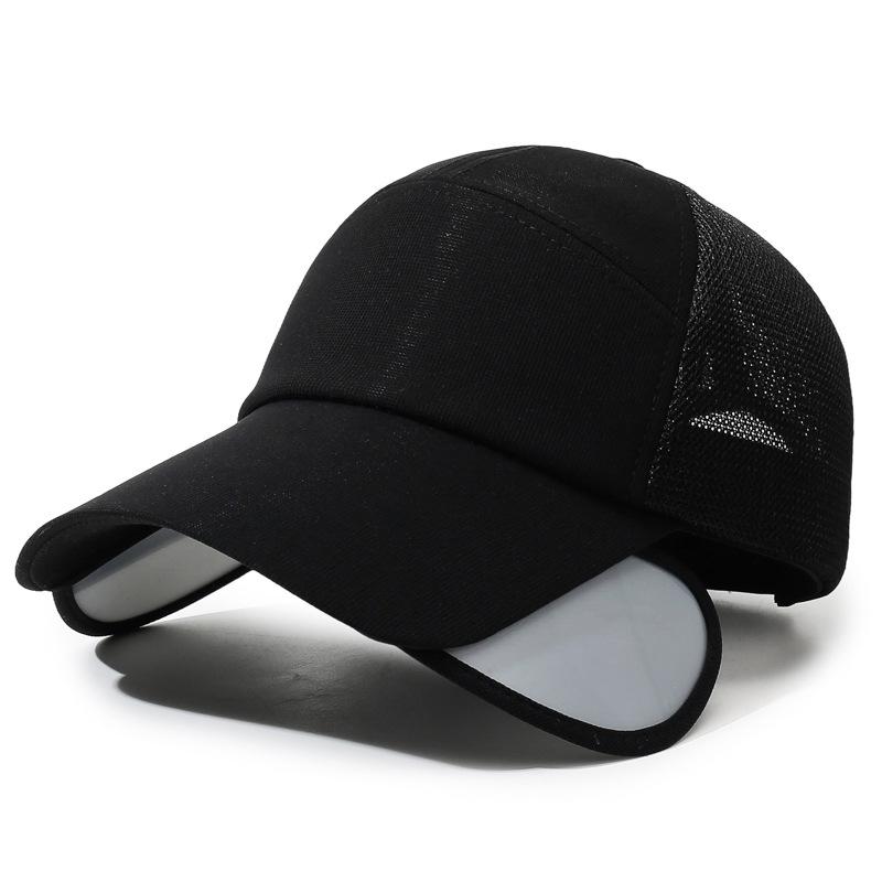 Cappello a visiera retrattile con protezione solare traspirante ad asciugatura rapida, unisex, per esterni, con visiera, a rete, per primavera ed estate