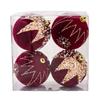 Exquisite Flocking Ball Christmas Ornaments  Perfect for Wedding Ceremony Decoration  Home Garden Hanging Decor