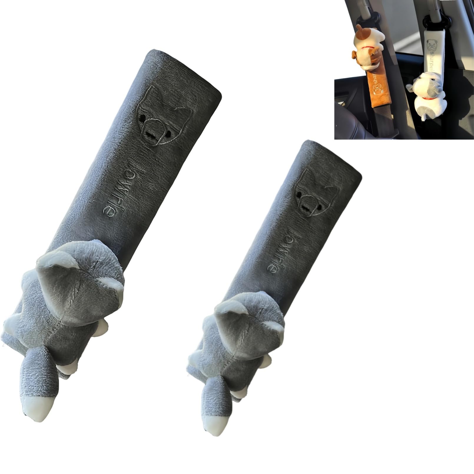 Kids  Belt, Car Seat Belt Pad, Children s Backpack, Animal, Seat Belt, Pillow, Children s Seat Length: 30.5cm серый