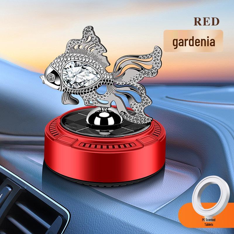 Solar-Powered Car Perfume Aromatherapy: Slow-Rotating Fish Ornament for Year-Round Fragrance