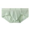 Men'S Sexy Ice Silk Mid Waist Briefs Solid Seamless U Convex Sports Panties Lingerie Underwear Large Size Summer Cool Underpant