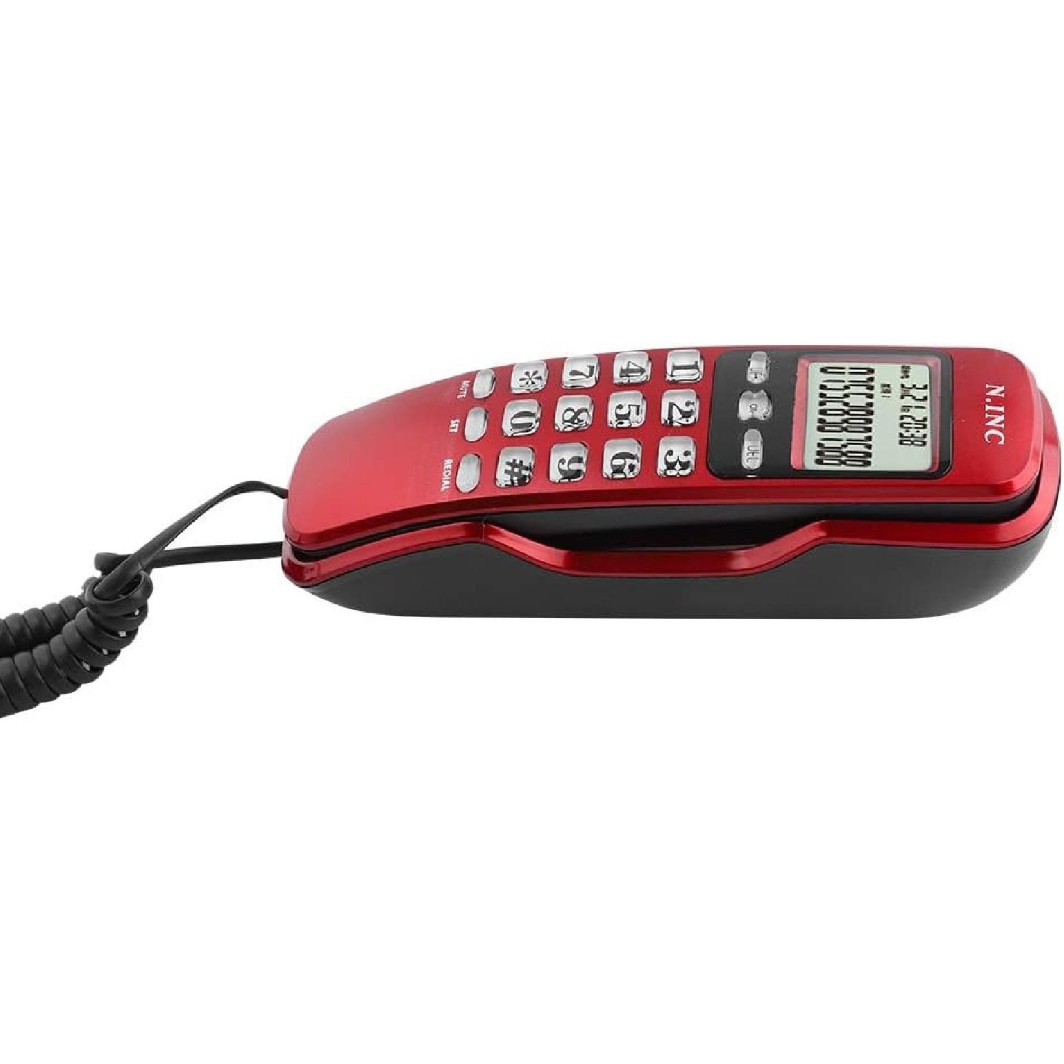 

ASHATA Мини-настенный телефон, DTMF/FSK настенный проводной телефон с ЖК-дисплеем идентификатора входящего звонящего, домашний, офисный, гостиничный стационарный телефон с 38 входящими