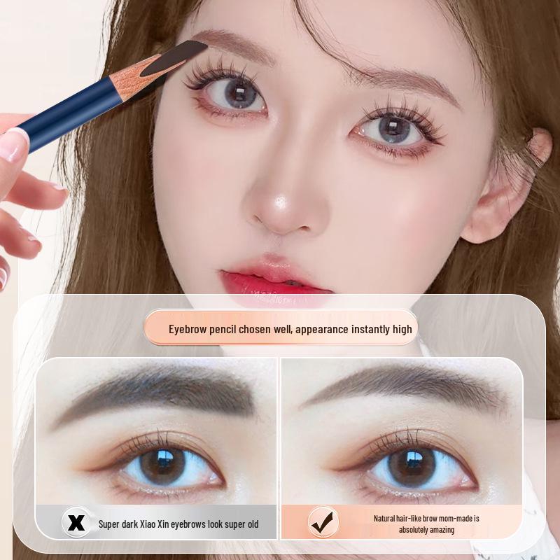 Hengsi Waterproof Eyebrow Pencil - Precise, Long-Lasting Strokes, Sweatproof & Non-Smudging with Sharpener