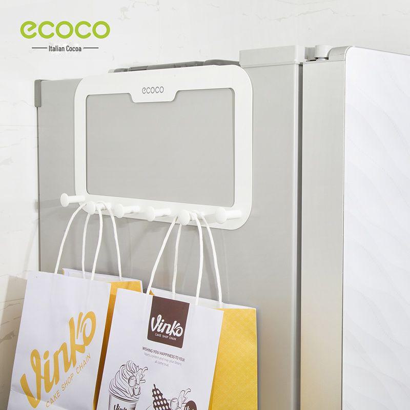 Ecoco No-Trace Door Hook: Six-Hook Hanger for Clothes and Hats